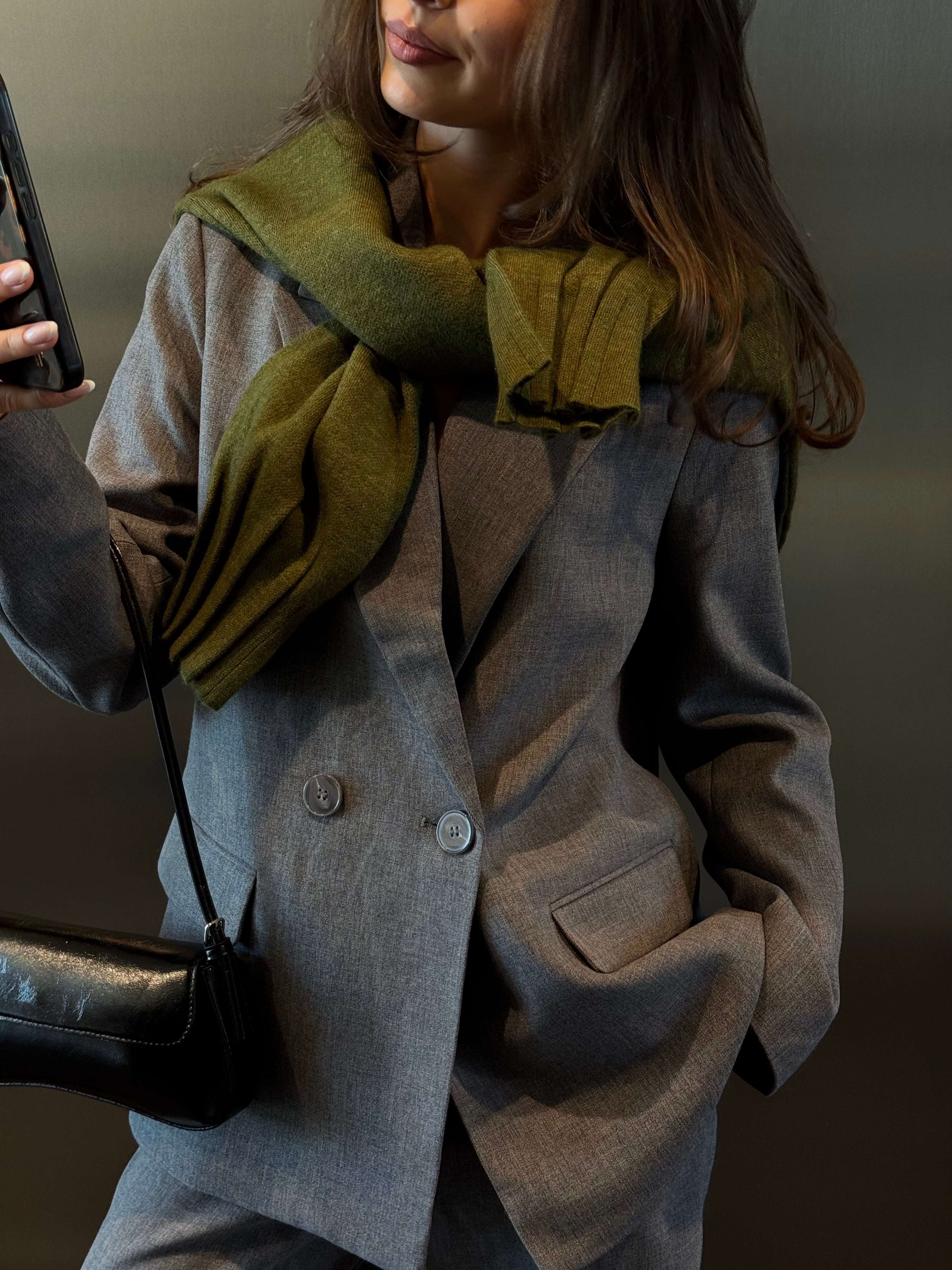 VMBESTIE Blazer - Medium Grey Melange